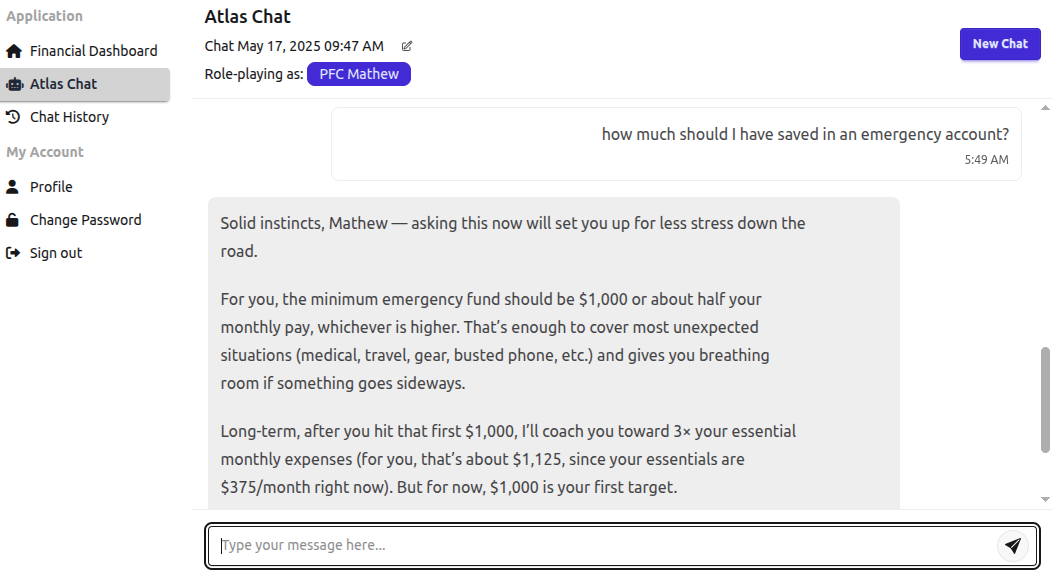 Military financial strategy